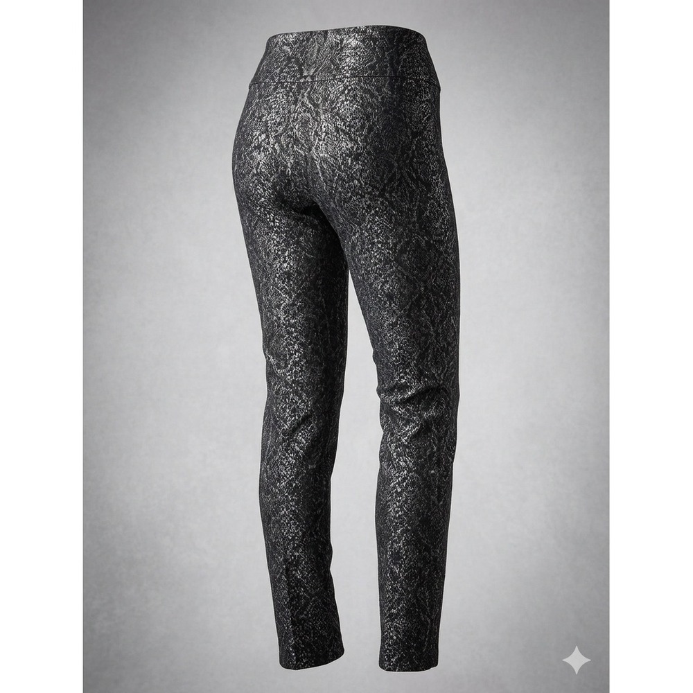 Elliot Lauren Women's Snakeskin Print Pull On Dark Brown Leggings. Size 4